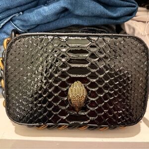 Kurt Geiger Black Textured Women Bag